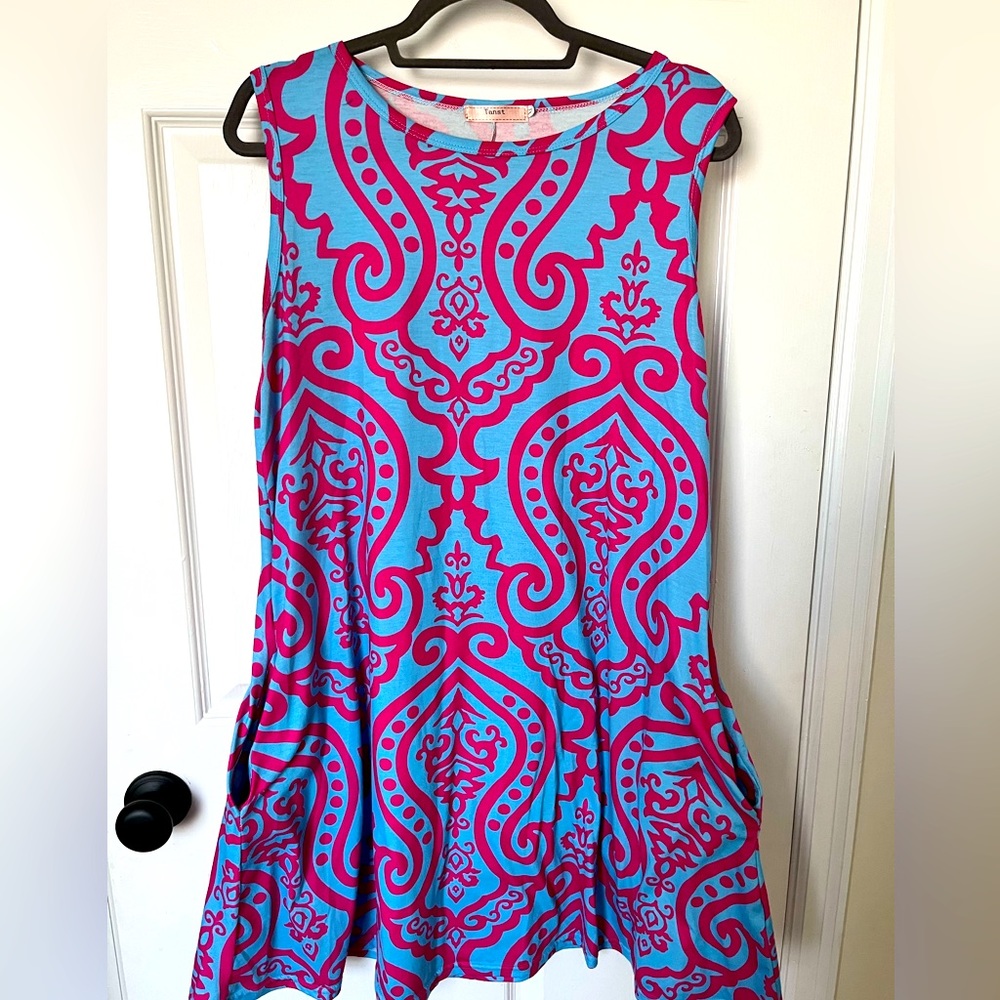 Tanst Pink and Blue Dress